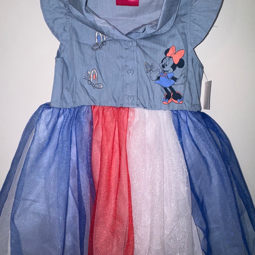 Kids Minnie Mouse Costume Dress - Blue, Red, White